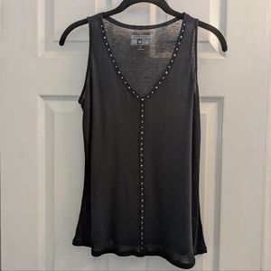 Converse One Star XS Sheer black tank top with metal studs